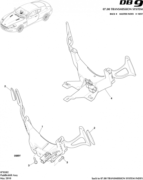 Part Diagram for Aston Martin 701660