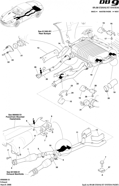 Part Diagram for Aston Martin 4G43-5220-ED