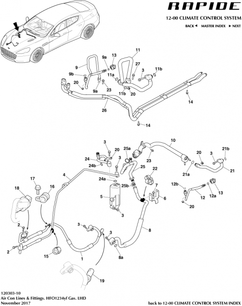 Part Diagram for Aston Martin HD23-87024-AA