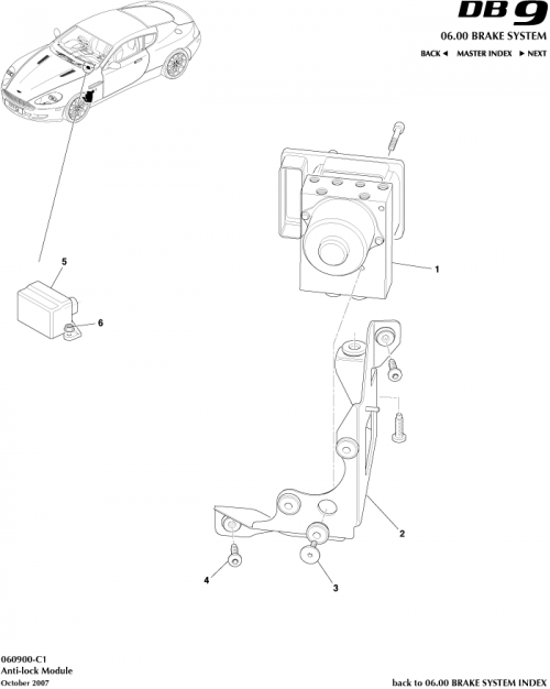 Part Diagram for Aston Martin 8D33-2C213-AA