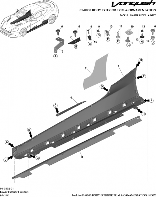 Part Diagram for Aston Martin 9G33-102B24-BA
