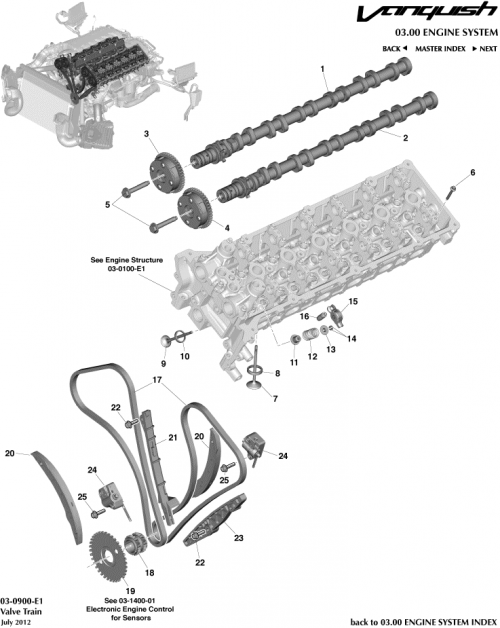Part Diagram for Aston Martin ED23-6A266-AA