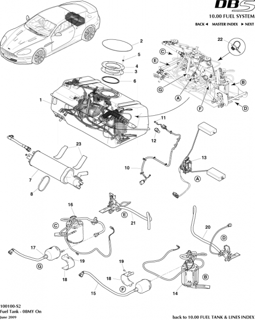 Part Diagram for Aston Martin 4G43-9074-BB