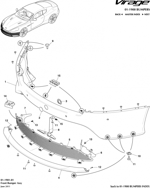 Part Diagram for Aston Martin CG43-17D957-DC