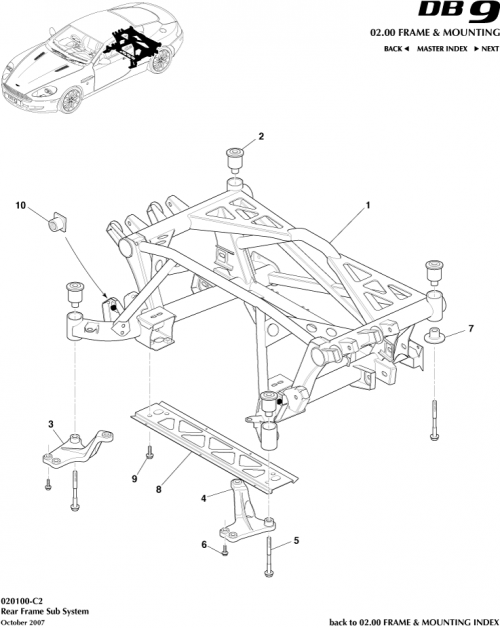 Part Diagram for Aston Martin 703586