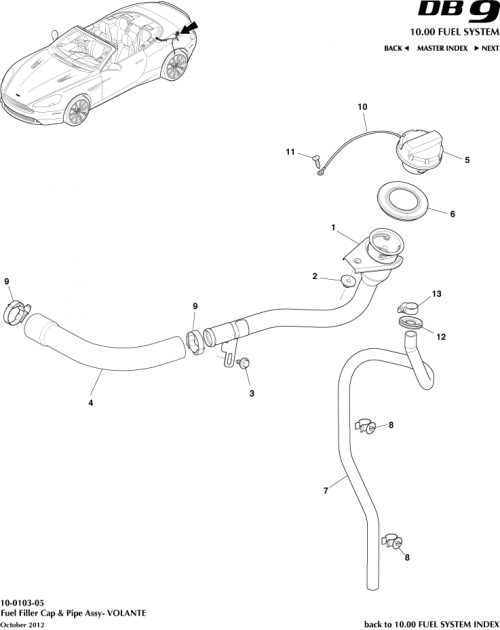 Part Diagram for Aston Martin 4G43-9030-AF