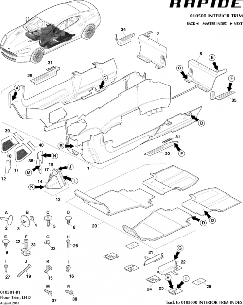 Part Diagram for Aston Martin SY9Y-3600-JCW