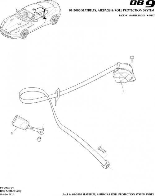 Part Diagram for Aston Martin 4G43-613K21-BD