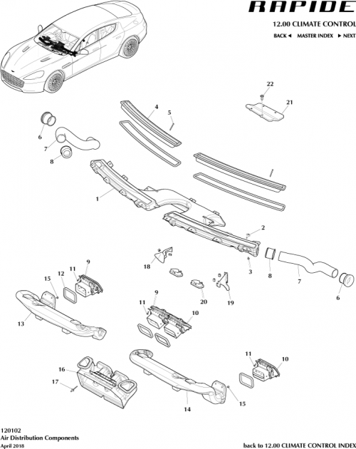 Part Diagram for Aston Martin 8G43-19C804-AD