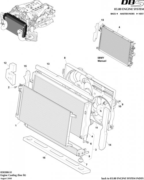 Part Diagram for Aston Martin 9D33-8005-AA