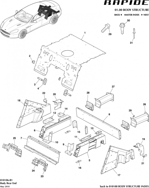 Part Diagram for Aston Martin SY9Y-2E463-CB