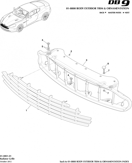 Part Diagram for Aston Martin 697810-PK