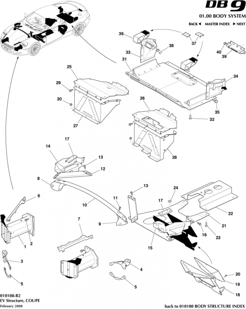 Part Diagram for Aston Martin 4G43-433A32-AE