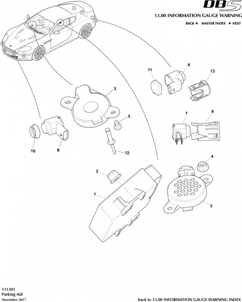 Part Diagram for Aston Martin SY9Y-20123-KC