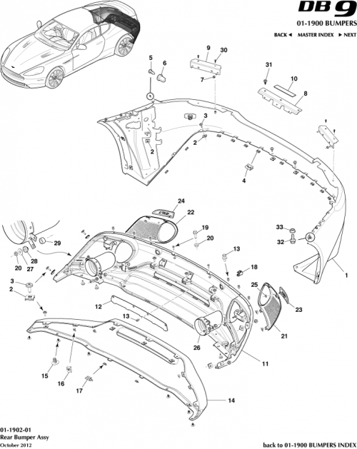 Part Diagram for Aston Martin GG43-17E955-AA