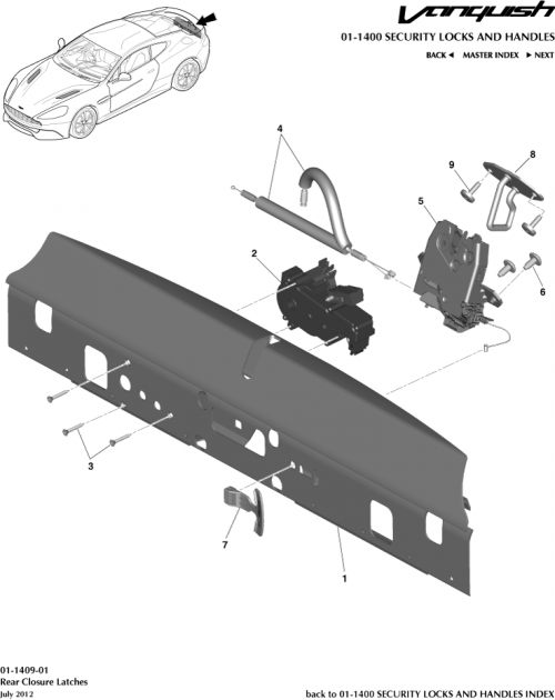 Part Diagram for Aston Martin CD33-F442A66-AC