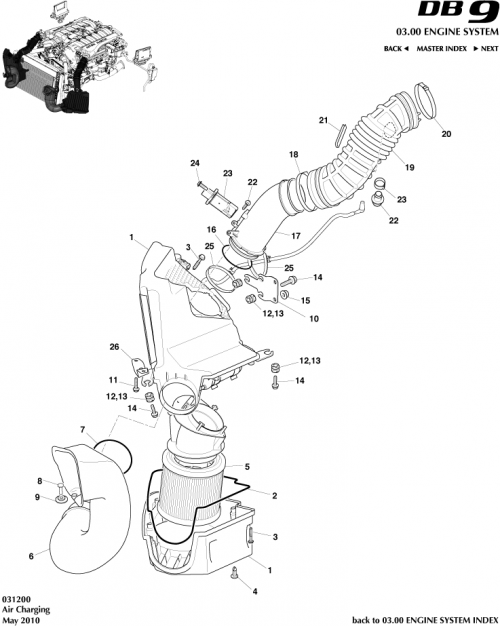 Part Diagram for Aston Martin 700230