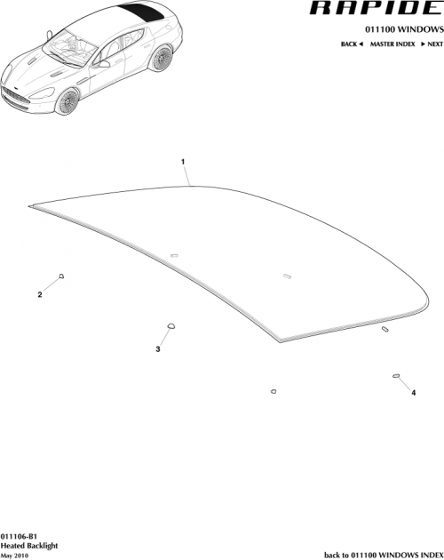 Part Diagram for Aston Martin CD43-C42006-BB