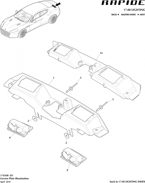 Part Diagram for Aston Martin KD43-13N496-AA