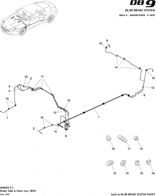 Part Diagram for Aston Martin 4G43-2M020-BB