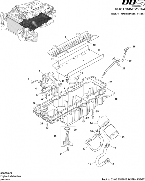 Part Diagram for Aston Martin 4G4E-6A731-AA