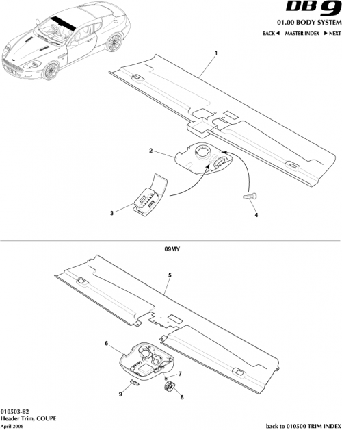 Part Diagram for Aston Martin 8D33-03409-ACW