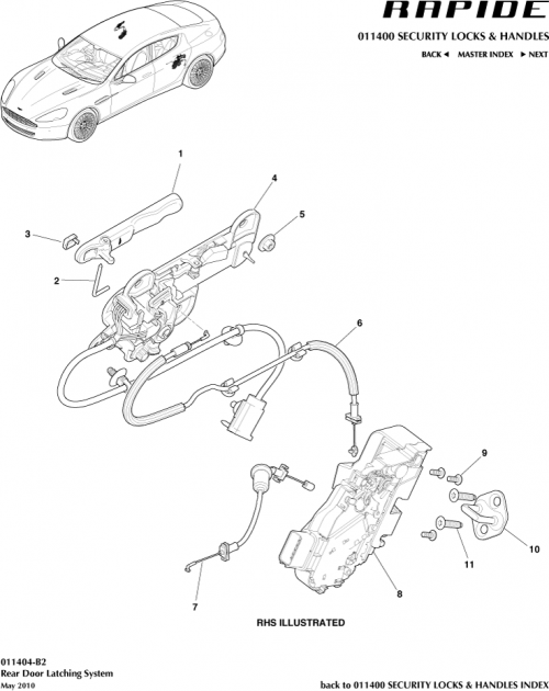 Part Diagram for Aston Martin AD43-66-10003