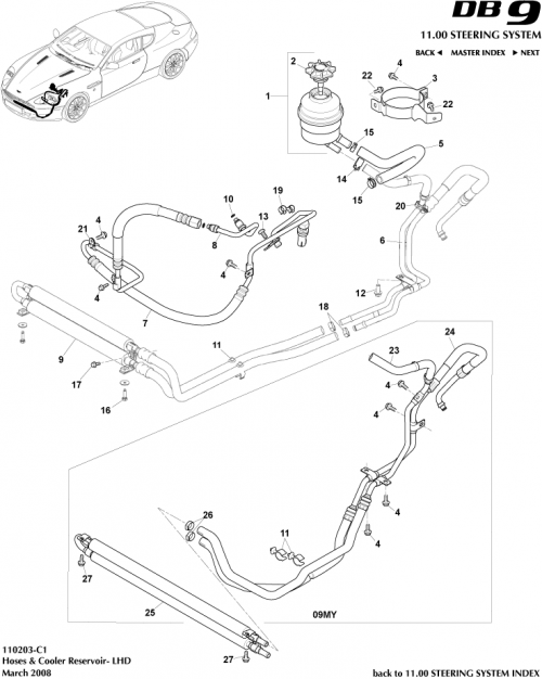 Part Diagram for Aston Martin 4G43-3R700-AA