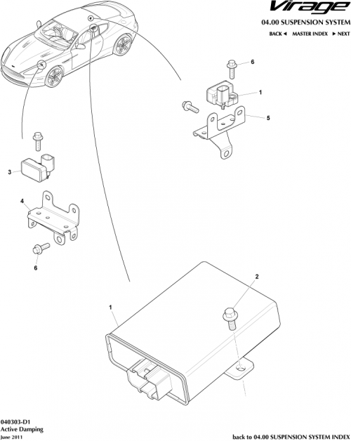 Part Diagram for Aston Martin BD33-3C480-AA