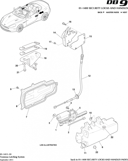 Part Diagram for Aston Martin 4G43-96-11273