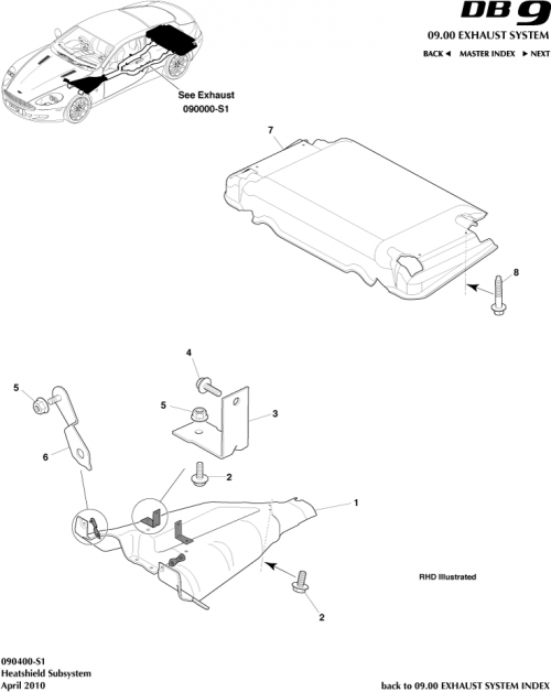 Part Diagram for Aston Martin CG43-5290-AA