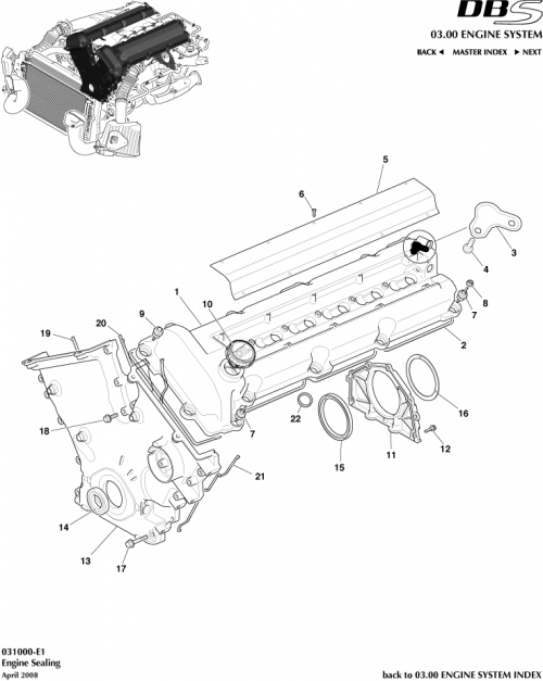 Part Diagram for Aston Martin 4G4E-6582-AD