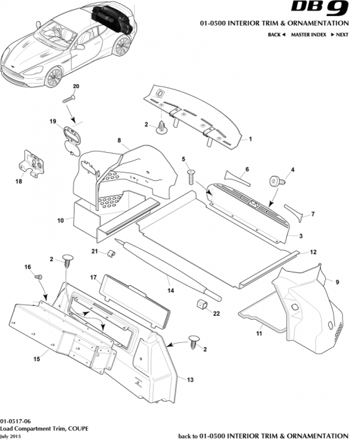 Part Diagram for Aston Martin 7G43-700712-BB