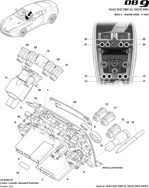 Part Diagram for Aston Martin 9G43-19H420-AH