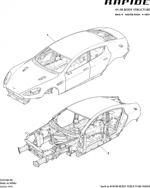 Part Diagram for Aston Martin SY9Y-20011-BB