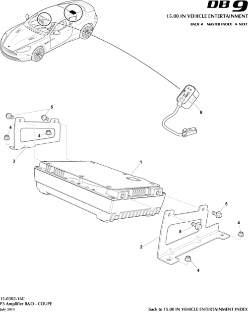 Part Diagram for Aston Martin CD33-18C808-AG