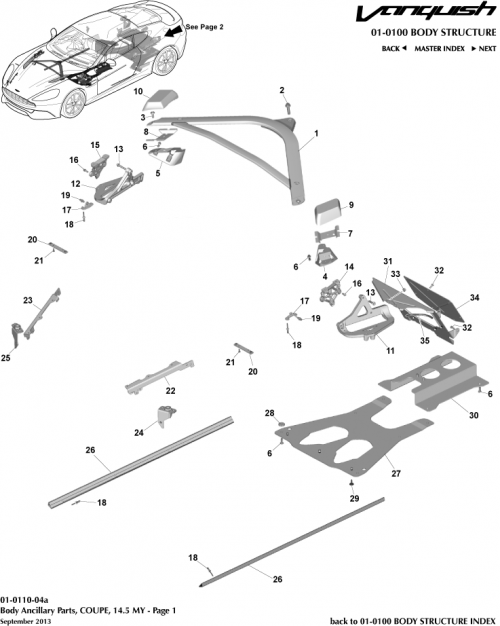Part Diagram for Aston Martin DD43-108A75-BC