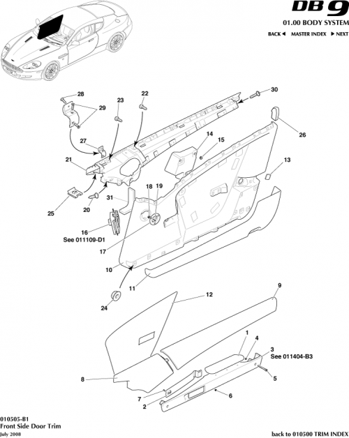 Part Diagram for Aston Martin 4G43-20838-AC