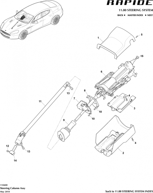 Part Diagram for Aston Martin AD43-3C529-AA