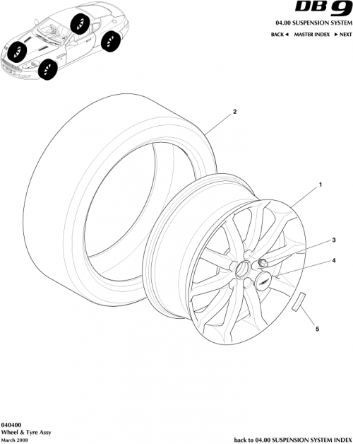 Part Diagram for Aston Martin SY9Y-2C027-CA