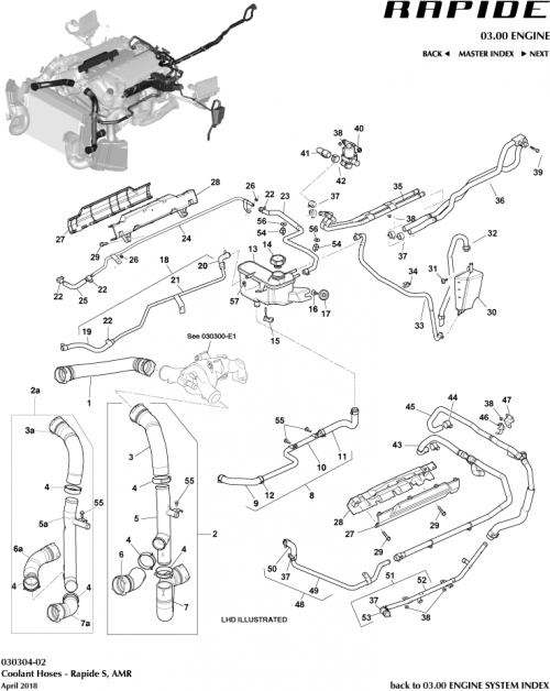 Part Diagram for Aston Martin DD43-18D334-AA