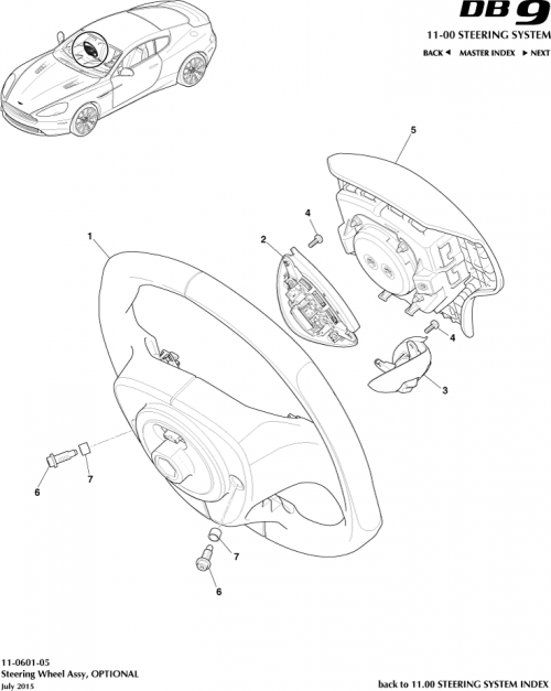 Part Diagram for Aston Martin GG43-3600-AA