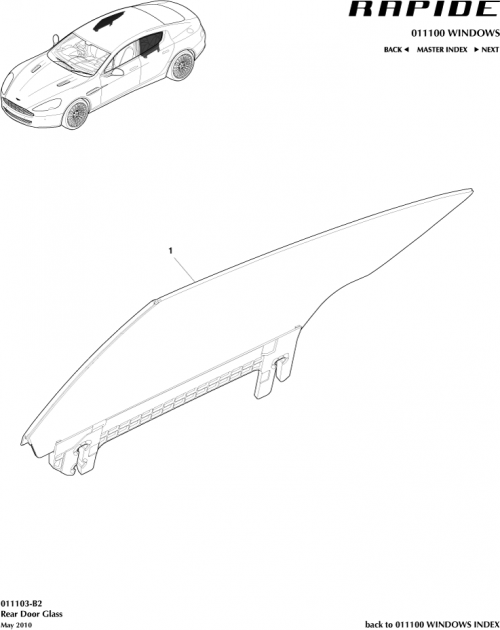 Part Diagram for Aston Martin CD43-F25828-BC