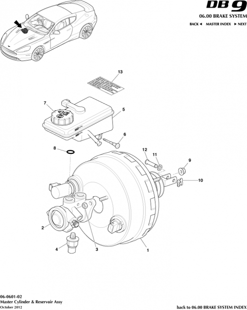Part Diagram for Aston Martin 703216