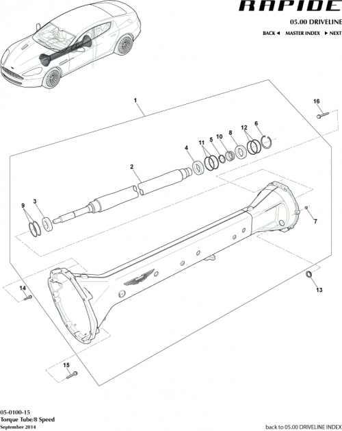 Part Diagram for Aston Martin FD43-4500-BA