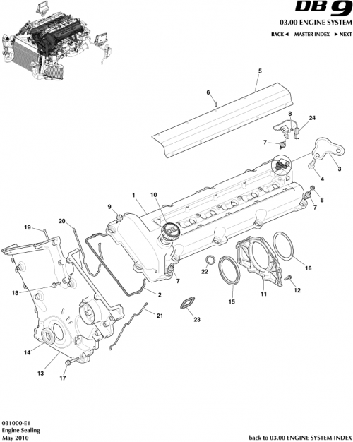 Part Diagram for Aston Martin 07-85058