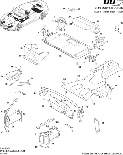Part Diagram for Aston Martin P04G43-F00199-BA