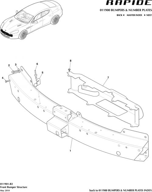 Part Diagram for Aston Martin AD43-17F033-AC