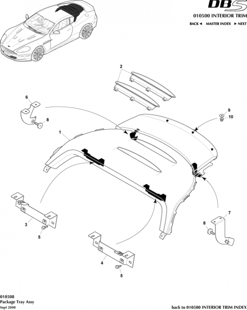 Part Diagram for Aston Martin 8D33-46668-ADW