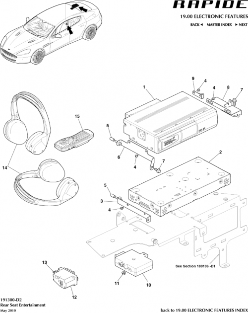 Part Diagram for Aston Martin AH42-19A164-AB